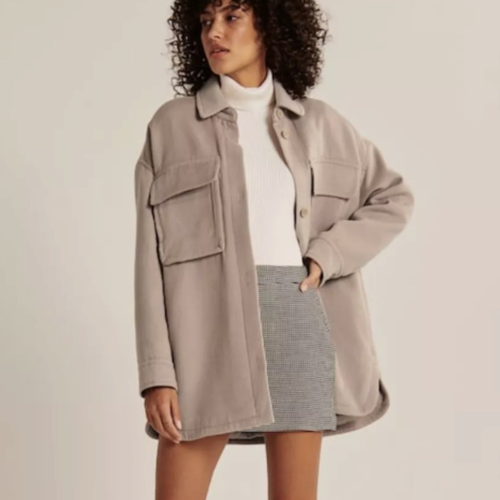 Abercrombie Oversized Cozy Shirt Jacket